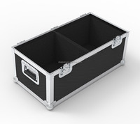 Boîtier en aluminium pour disque vinyle X-BASON DJ Flight Storage Carry Case Noir Contient 500 Tough Box