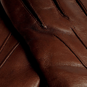 Gants de conduite en cuir véritable marron de qualité supérieure, gants de course perforés et respirants pour hommes - Product Image 3