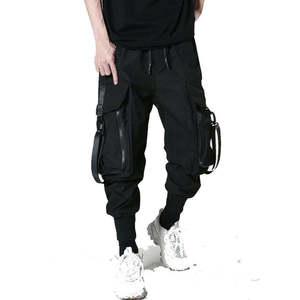 Pantalon cargo tactique pour homme, style techwear, multipoches, streetwear, joggers, pantalon harem urbain hip hop, noir, cyberpunk, pantalon d'extérieur - Product Image 2