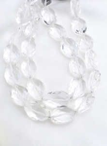 Offre Spéciale : Pierres Précieuses Ovales Facettées en Cristal Blanc, 2 Fils, pour la Fabrication de Bijoux Fins - Product Image 4