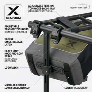 X OEM Waterproof PVC Bicycle Pannier <b>Bag</b> Set | 30L Large Capacity Rear Rack Carrier Adjustable Shoulder Strap | Reflective <b>Bag</b> - Product Image 6