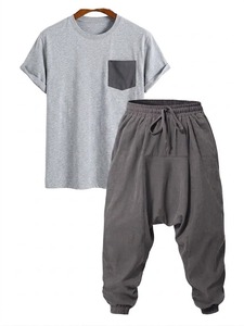 Camisetas Deportivas para Hombre, 100% Algodón, Transpirables, con Bloques de Color, Estilo Deportivo, Venta al Por Mayor de Fábrica, Ropa de Primavera - Product Image 1