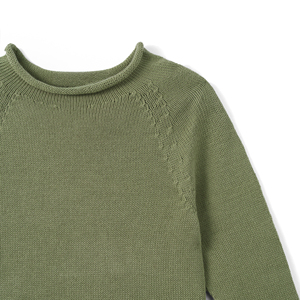 Suéter de Punto Unisex para Bebé, Cuello Alto, Manga Larga, Color Sólido, 100% Algodón, Casual, Invierno, Ecológico, CRAZIGOODS - Product Image 2