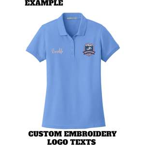 เสื้อโปโลผ้าคอร์ปิคแบบสั่งทำพิเศษ L100 สำหรับผู้หญิง พร้อมปักโลโก้และข้อความตามแบบที่คุณออกแบบเอง - Product Image 4