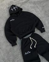 Ensemble de survêtements d'hiver YITE unisexe, streetwear, sweat-shirt ample et pantalon de survêtement, ensemble de survêtement surdimensionné en molleton 100% coton lourd pour hommes