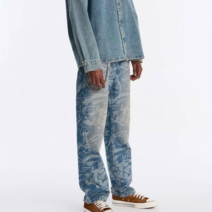 Jeans para Hombre, Corte Regular, Jeans Negros Ajustados, Pantalones de Mezclilla Rectos para Hombre, Casuales, con Logotipo y Diseño Personalizados, Precio Bajo - Product Image 3