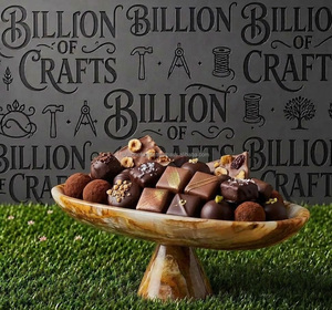 Plato Elevado para Postres Hecho a Mano con Resina, Tazón para Servir Frutas Dulces y Chocolates, Vajilla Decorativa para Mesa de Comedor - Product Image 5