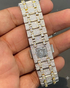 Montre automatique mécanique AFAR Jewels Luxury Coin Iced Moissanite en acier inoxydable pour homme, style hip-hop, bracelet 20 mm, cadran en verre - Product Image 2