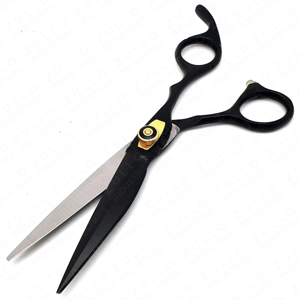 Ensemble de ciseaux de coiffure et de ciseaux à effiler en acier inoxydable de qualité supérieure avec rasoir droit – Outils de barbier et de salon - Product Image 4