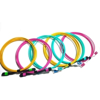 Vente directe usine DAMU DAMU-MPO-01 Cordon de brassage fibre optique multimode MPO MTP intérieur avec connecteurs LC SC polis UPCT pour réseau FTTH