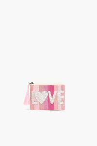 Pochette à monnaie brodée à la main avec motif floral complexe, couleurs mélangées, pour pièces de monnaie, espèces, cartes et petits essentiels - Product Image 5