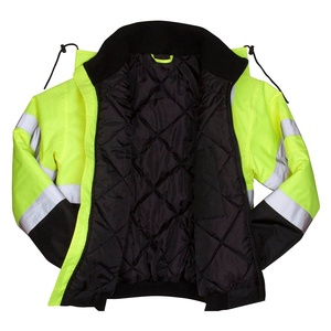 New Arrival Custom Embroidery Men Safety Jacket Waterproof CE Certified <b>Hi</b> Visibility Workwear Factory Sale Safety Jacket - Product Image 3