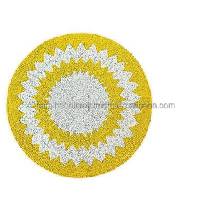 Sous-verres d'animaux traditionnels brodés de manière unique Tapis/tampons en verre écologiques Perles Style classique Couleur personnalisée personnalisée - Product Image 6