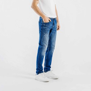 Jeans de Mezclilla para Hombre de Alta Calidad, Corte Regular, Lavado a la Piedra, Estilo Urbano, con Múltiples Bolsillos, Personalizables - Product Image 4