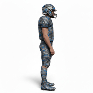 Custom American Football Uniform Sublimation Printed Team Sportswear Breathable Quick Dry Fabric For High <b>School</b> Teams - Product Image 4