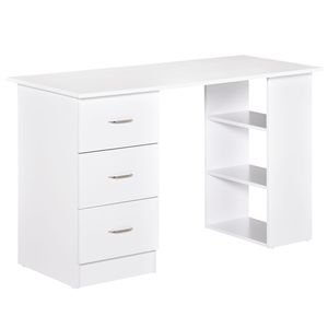 "Modern 47" Home Office Desk with 3 Drawers & Storage Shelf-Laptop/<b>Computer</b> <b>Table</b>" - Product Image 1