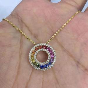 Pendentif Hip Hop moderne en diamant de laboratoire, plaqué or rhodié, taille brillant, bijoux fantaisie de luxe léger pour femme - Product Image 1