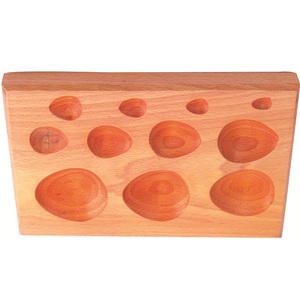 Wooden Teardrop Pear <b>Shaped</b> Dapping Doming <b>Block</b> 11 Shallow Depressions Cavity Jewelry Making Metal Forming <b>Shaping</b> <b>Block</b> Plate - Product Image 5