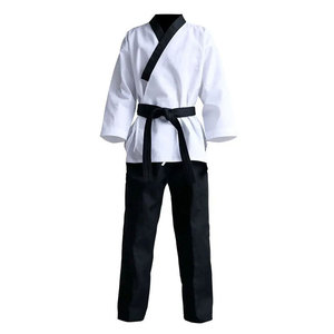 Uniforme de Taekwondo pour homme léger et de qualité supérieure avec logo sur le devant, confortable, durable, personnalisable, Gi d'arts martiaux pour la pratique quotidienne - Product Image 1