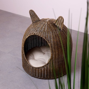 Casa para mascotas de ratán sostenible, cama económica para perros, jaula, camas tejidas para gatos, cesta para dormir para gatitos - Product Image 5