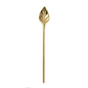 ที่คนเครื่องดื่มโลหะรูปใบทอง - Product Image 1
