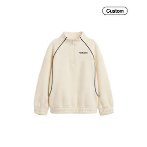 Sudadera Personalizada para Niños con Cuello Alto y Cierre de Cremallera, 100% Algodón Lavado, Corte Holgado - Product Image 5