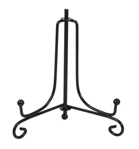 Iron <b>Plate</b> Organizer <b>Stand</b> Holder Black Wrought Iron Non-Folding Kitchenware Storage Solution for Home - Product Image 1