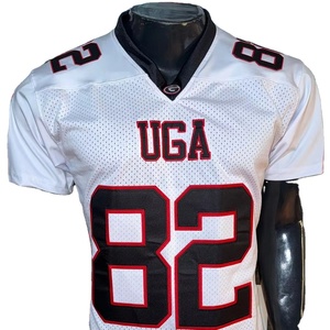 Maillot de football américain brodé de grande taille Pantalon respirant et extensible à sublimation Manches courtes Pakistan OEM Images réelles - Product Image 1