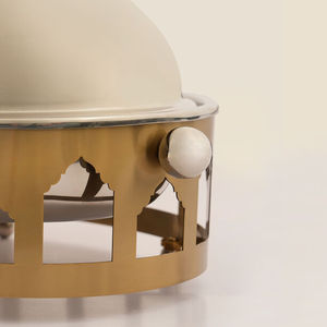 Recipiente Redondo de Acero Inoxidable de Primera Calidad para Calentar Comida con Base Decorativa, Calentador de Comida Tipo Buffet de Lujo para Eventos - Product Image 2