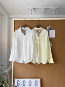 เสื้อเชิ้ตผ้าซีทรูปักลายสำหรับผู้หญิง SUBICI S109 ทรงโอเวอร์ไซส์ แขนยาว ติดกระดุม ลำลอง เสื้อเบลาส์ฤดูร้อน ขายส่ง แฟชั่น - Product Image 3