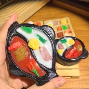 Juguete Sensorial de Bolas de Comida Simulada de Nueve Compartimentos Hotpot, Material TPR Seguro, para Niños y Niñas - Product Image 5