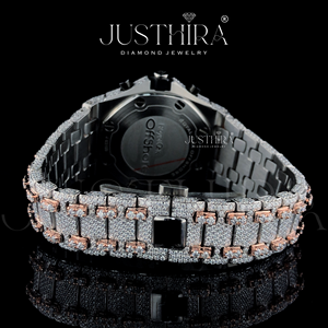 Top Selling Waterproof Lab Grown CVD Diamond Wrist <b>Watch</b> for Men with Luminous Hands Sporty Luxury Design for Outdoor <b>Activities</b> - Product Image 4