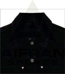 Chaqueta Vaquera Negra Vintage Unisex con Cuello Vuelto, Botones, Corte Regular, Ecológica, con Logotipo Frontal Térmico - Product Image 2