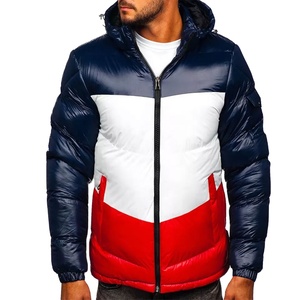 2025 Men's Casual Shinny Puffer Bubble <b>Jackets</b> Winter Thick Down with Zipper Closure Hooded Canvas OEM Service Puff Printing - Product Image 2
