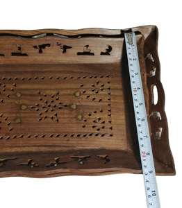 Plateau de service en bois moderne et écologique Plateau décoratif pour la cuisine à la maison pour les collations et le dîner Commandes en gros Bienvenue - Product Image 4