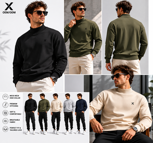 Sudadera Deportiva X Sports City para Hombre, Cuello Alto, Cuello de Tortuga, 100% Algodón, Estilo Casual, Deportivo, Urbano, Otoño - Product Image 4