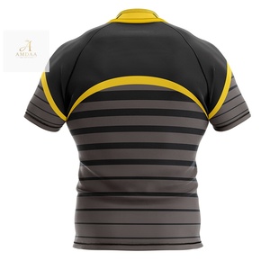 Camiseta de Rugby Personalizada con Etiqueta Privada, Nueva Moda, Color Sólido, Gran Cantidad, Buena Venta, Servicio OEM ODM - Product Image 2