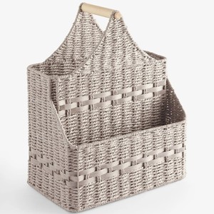 Porte-papier toilette en jonc de mer de qualité export avec poignée en bois, fournisseur vietnamien, accessoires de salle de bain durables - Product Image 3