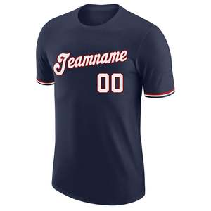 Camiseta Deportiva Personalizada Azul Marino de Manga Corta para Eventos Deportivos, Ropa de Equipo con Nombre y Número de Jugador, Ropa Deportiva de Club, Directo de Fábrica - Product Image 1