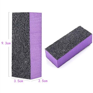 Lot de 10 limes à ongles jetables en éponge dégradée, double face, grain 100, marque BAFA, en acier inoxydable pour manucure, boîte colorée - Product Image 5