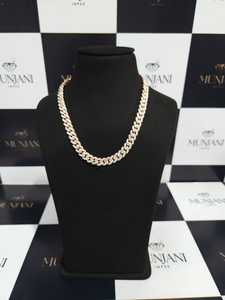 Collier chaîne cubaine plaqué or avec diamants ronds taille brillant, bijoux hip-hop pour mariage, fiançailles, cadeau - Product Image 5