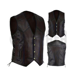 Latest Design Custom Made Men <b>Leather</b> Vest <b>Jacket</b> For Men New Design <b>Winter</b> Men's Clothing <b>Leather</b> Vest - Product Image 5