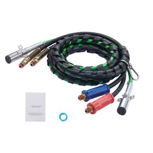 Kit de Mangueras de Aire para Camión de 12 Pies 3 en 1 con Cable Eléctrico de 7 Vías para Sistemas de Frenos de Remolque y Tractor - Product Image 1