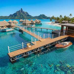 Modular UV Printed Composite Floating Dock Marine Platform Luxury <b>Yacht</b> Inboard Engine Use Leisure Sport Waterfront Boat Access - Product Image 1
