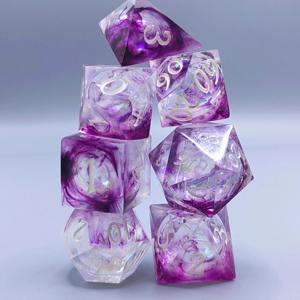 Jeu de dés en résine durable, dés polyédriques en résine écologiques pour jeux de table professionnels, fournisseur en gros d'accessoires de jeu, usine - Product Image 6