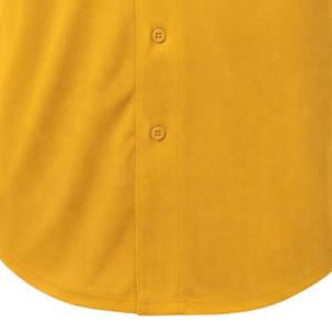 Camiseta de Béisbol Amarilla Personalizada para Hombre, Manga Corta, Nombre del Equipo, Impresión en 4 Colores, Poliéster, Corte Regular, Cuello en V, Cierre con Botones - Product Image 6