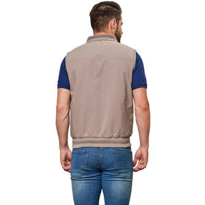 Veste épaisse pour homme avec fermeture éclair intégrale, col design, poches latérales, coupe ajustée, vêtements d'hiver, vêtements décontractés, vestes sans manches pour homme - Product Image 4