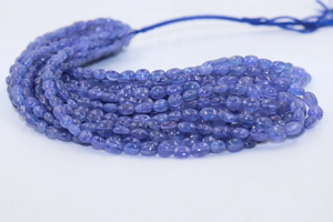 AAA tanzanita 5*7mm cuentas de forma ovalada Lisa 16 pulgadas piedra preciosa de tanzanita genuina facetada/Lisa - Product Image 3