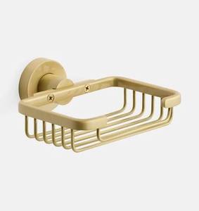 Estante de Pared COPPA de Latón Dorado con Bandeja de Mármol Blanco, Diseño Contemporáneo, Portátil, para Uso Doméstico - Product Image 2
