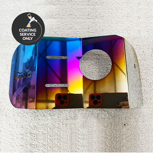 Revêtement bleu titane PVD vibrant appliqué aux pièces de moto pour un look premium distinctif et une durabilité accrue de la surface - Product Image 1